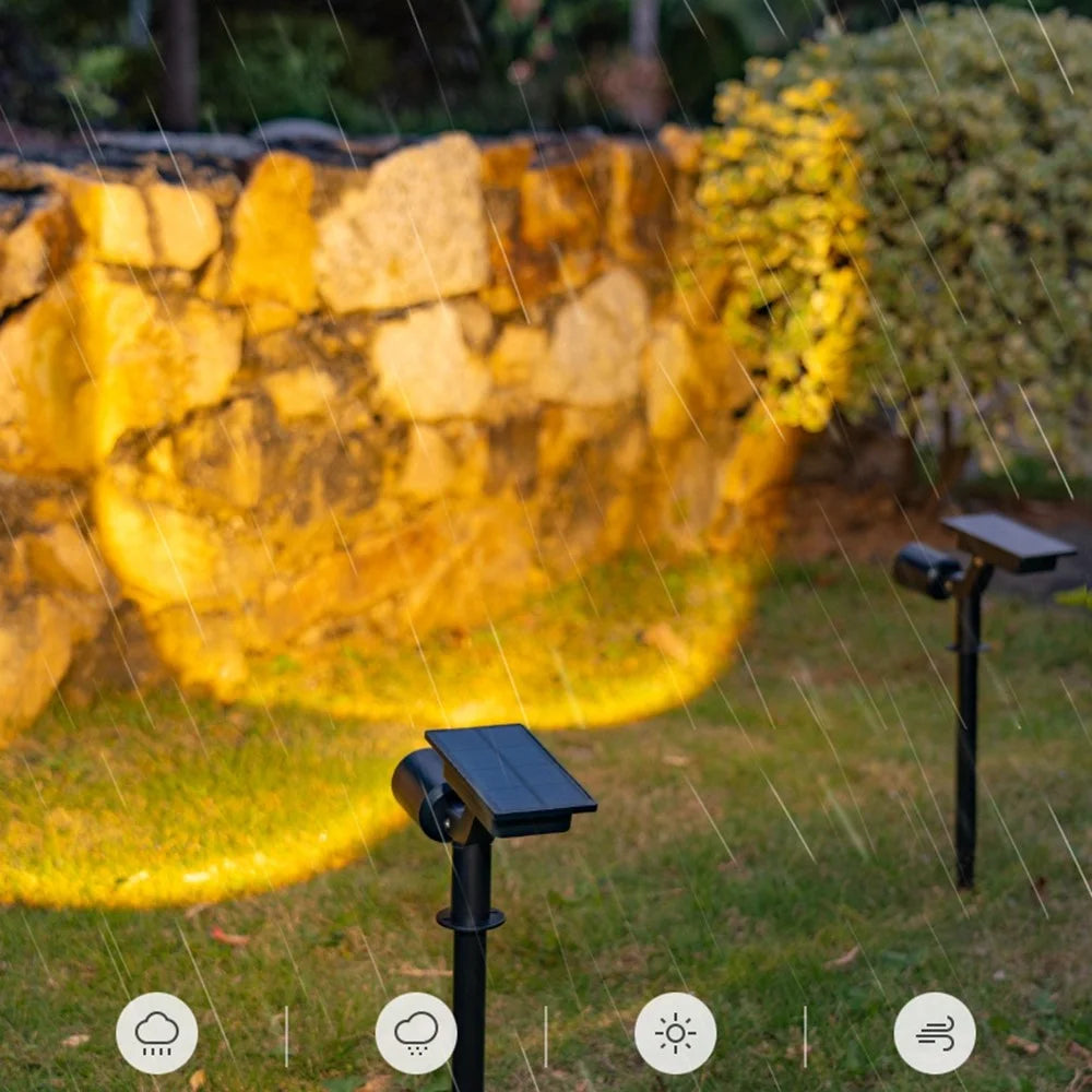 Solar Ground Spike Lights Waterproof Auto Sensor LED Garden Landscape Lights for Lawn Tree Pathway - Warm Light - 5