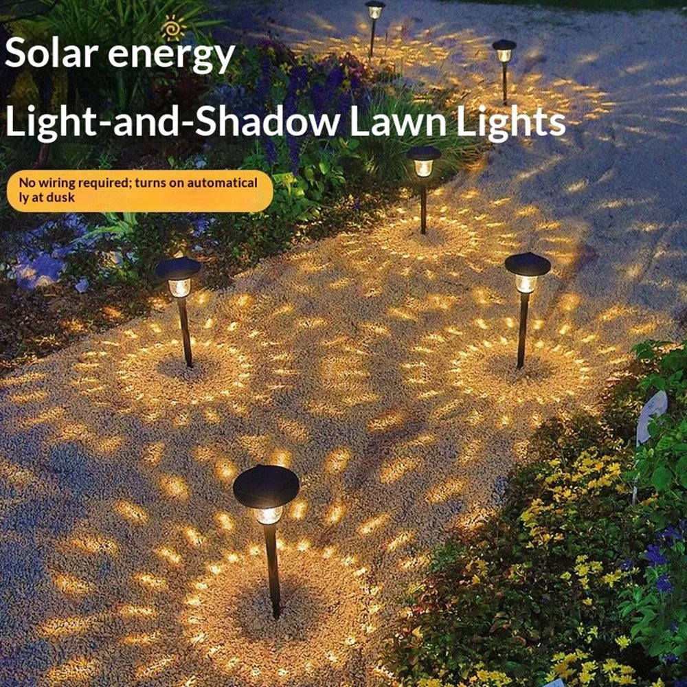2Pcs Solar Lawn Spike Light 1000mAh Crystal Glass Shade Warm White RGB Color Changing IP65 Waterproof Ground Stake Light for Garden - 3