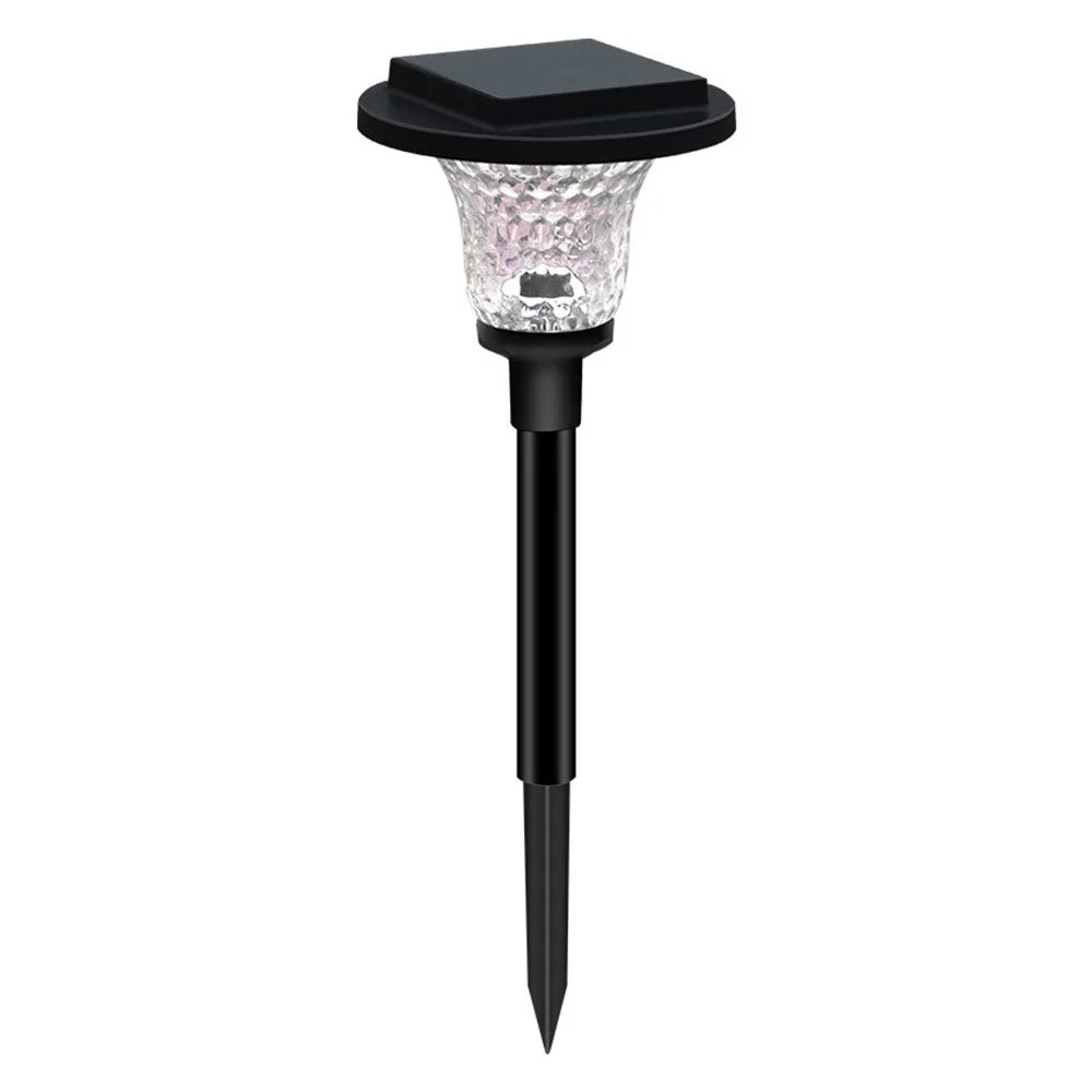 Solar Lawn Spike Light 1000mAh Crystal Glass Shade Warm White RGB Color Changing IP65 Waterproof Ground Stake Light for Garden - 1