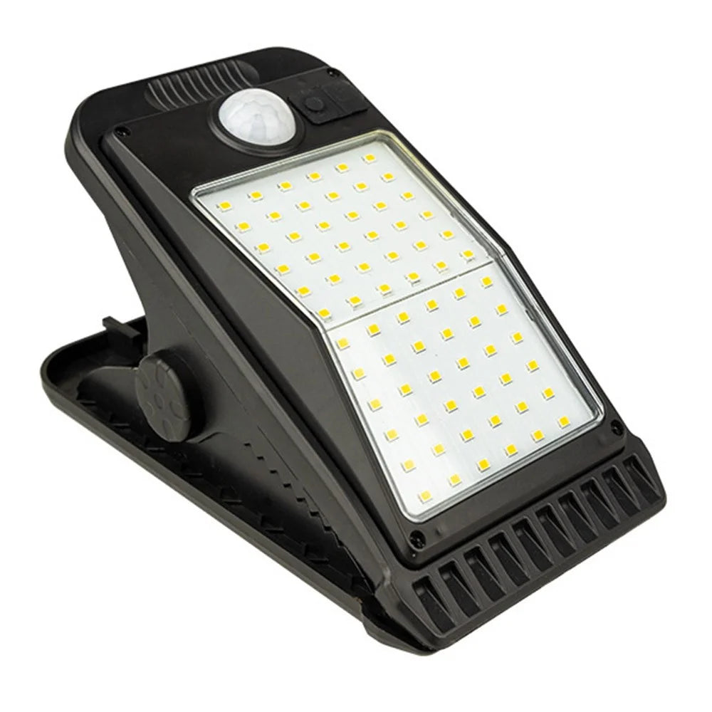 72-LED Solar Clip Light 3000mAh Motion Sensor IP65 Waterproof Clamp Wall Lamp for Outdoor Patio Garden Fence - 2