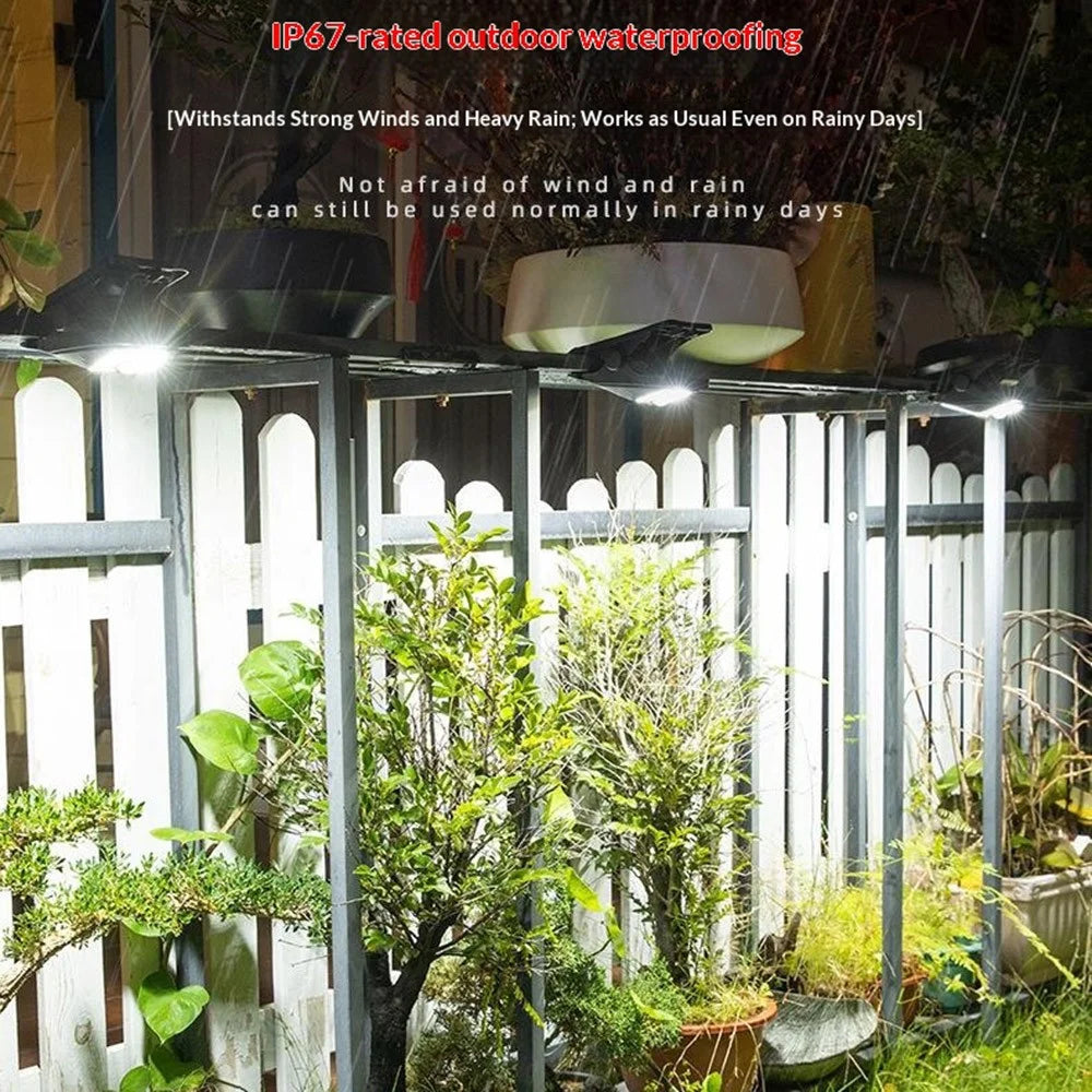 72-LED Solar Clip Light 3000mAh Motion Sensor IP65 Waterproof Clamp Wall Lamp for Outdoor Patio Garden Fence - 4