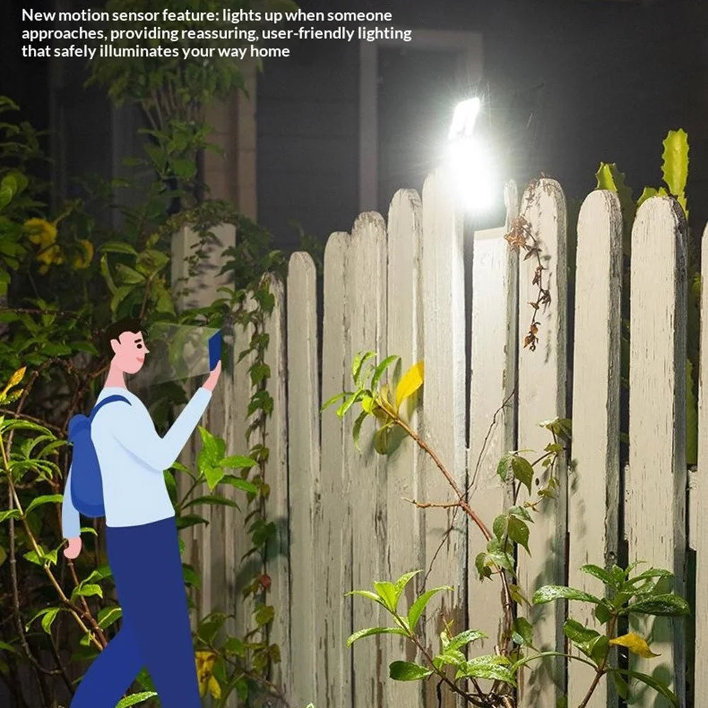 72-LED Solar Clip Light 3000mAh Motion Sensor IP65 Waterproof Clamp Wall Lamp for Outdoor Patio Garden Fence - 6