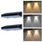 2Pcs Solar Powered Dual Beam Wall Light Outdoor 3-Color Adjustable Waterproof Fence Garden Landscape Lamp - 1