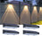 2Pcs Solar Powered Dual Beam Wall Light Outdoor 3-Color Adjustable Waterproof Fence Garden Landscape Lamp - 2