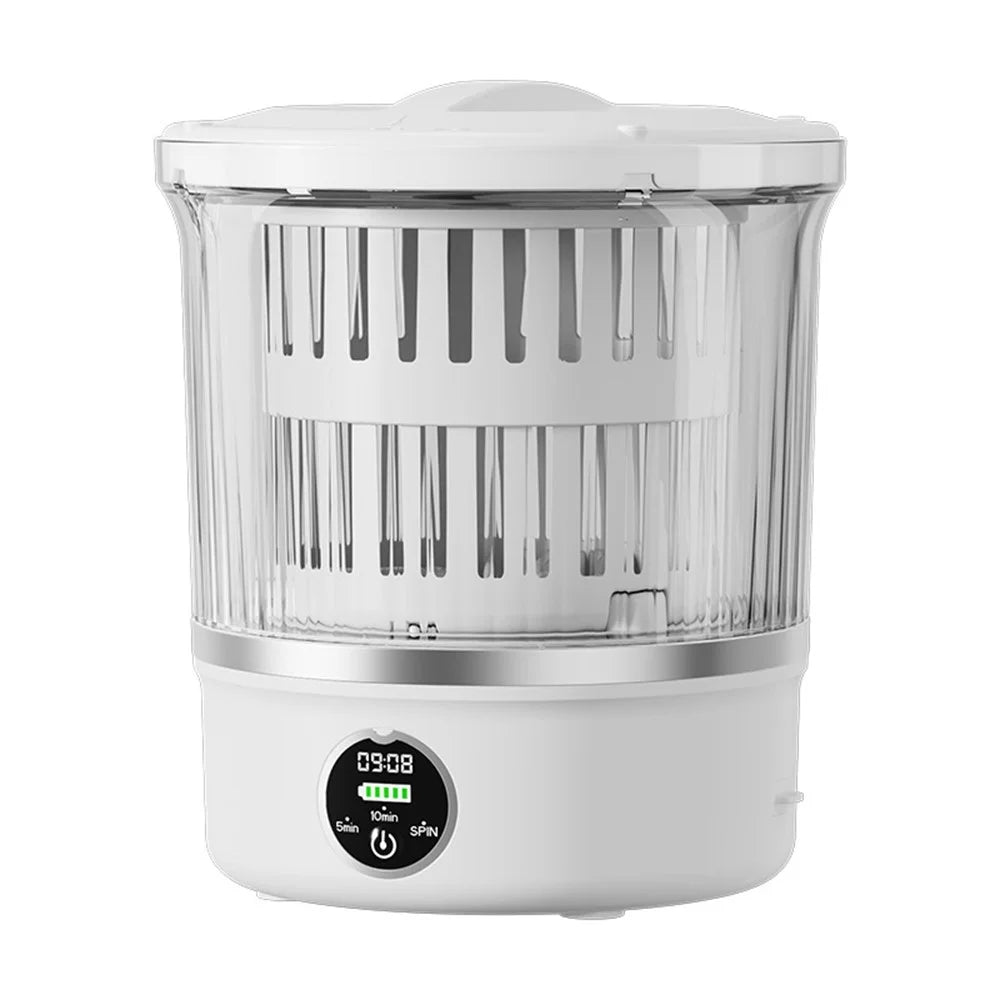 P-2 Mini Washing Machine Rechargeable 3L Portable Underwear Sock Washer 16000RPM with Spin Dry - 1