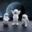 3Pcs / Set Astronaut Figurines PVC Space Theme Ornaments Desktop Car Dashboard Decor - Silver - 2