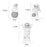 3Pcs / Set Astronaut Figurines PVC Space Theme Ornaments Desktop Car Dashboard Decor - Silver - 3