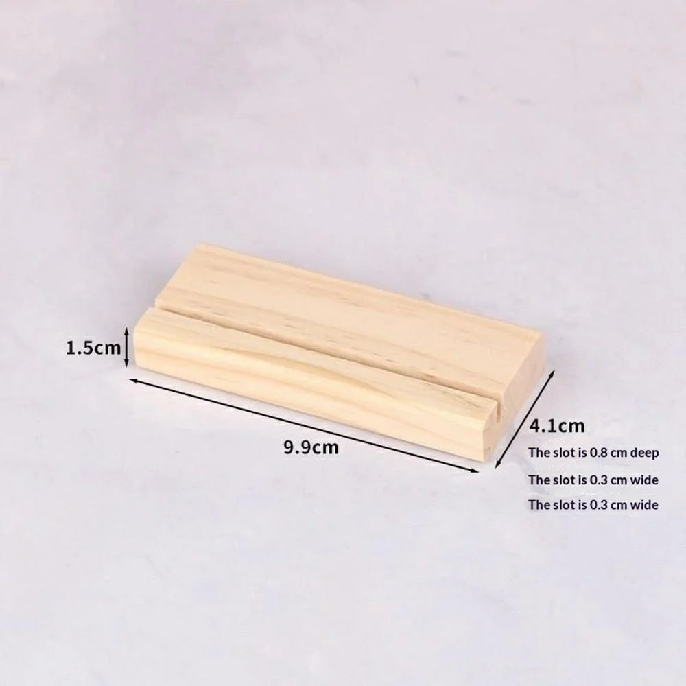 10x10cm Inspirational Desktop Acrylic Display Stand with Wood Base Transparent Decorative Table Ornament for Office Home - 15 - 3