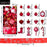 30Pcs Christmas Tree Ornaments Set Candy Boots Cane Decoration with 180cm Ribbon - ASDD30-1 - 1