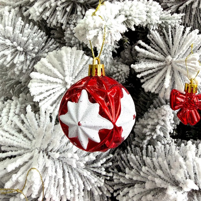 30Pcs Christmas Tree Ornaments Set Candy Boots Cane Decoration with 180cm Ribbon - ASDD30-1 - 6
