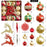 45Pcs Christmas Ball Ornament Set Plastic Deer Snowflake Tree Decorations Xmas Baubles - MJBK01 - 1