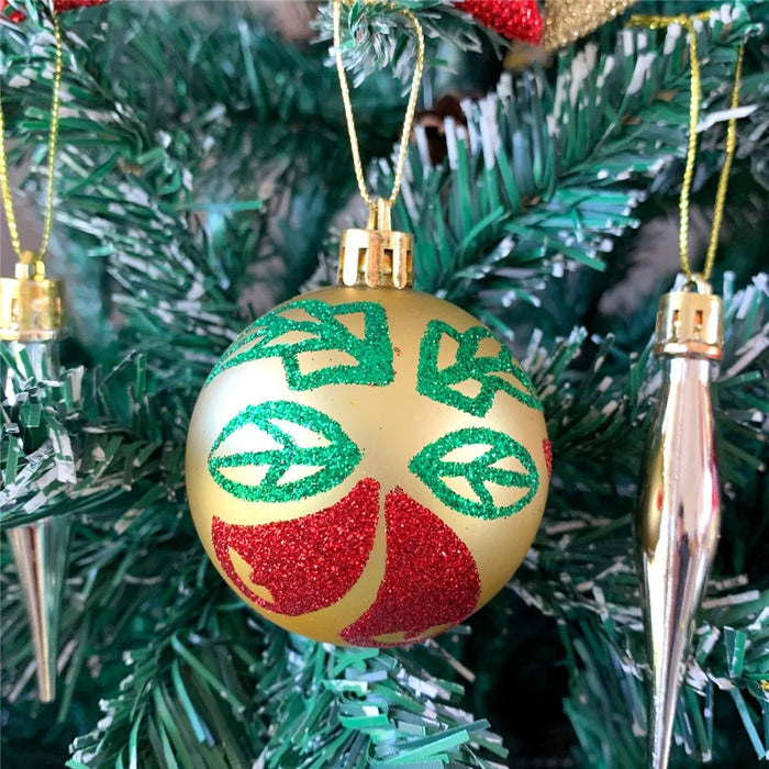 45Pcs Christmas Ball Ornament Set Plastic Deer Snowflake Tree Decorations Xmas Baubles - MJBK01 - 3