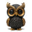 Elegant Owl Resin Ornament Feather Textured Desktop Decor for Home Office Study - Black Gold - 1