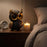 Elegant Owl Resin Ornament Feather Textured Desktop Decor for Home Office Study - Black Gold - 2