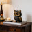 Elegant Owl Resin Ornament Feather Textured Desktop Decor for Home Office Study - Black Gold - 4