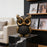 Elegant Owl Resin Ornament Feather Textured Desktop Decor for Home Office Study - Black Gold - 5