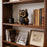 Elegant Owl Resin Ornament Feather Textured Desktop Decor for Home Office Study - Black Gold - 7