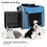 FULED Portable Foldable Pet Bike Basket Large Capacity for Cats Dogs Carrier - Blue - 3