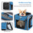 FULED Portable Foldable Pet Bike Basket Large Capacity for Cats Dogs Carrier - Blue - 4