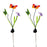 2Pcs Solar Butterfly Stake Light Three Butterflies LED Garden Decoration Landscape Light for Yard Lawn - 1