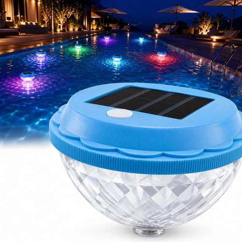 Solar Floating Pool Light LED Raindrop IP67 Waterproof 7-Color Pond Fountain Light for Garden - 1