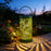 Solar Iron Art Projection Lantern Hollow-cut Palm Leaf Pattern Outdoor Garden Light - 1