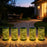 Solar Iron Art Projection Lantern Hollow-cut Palm Leaf Pattern Outdoor Garden Light - 7