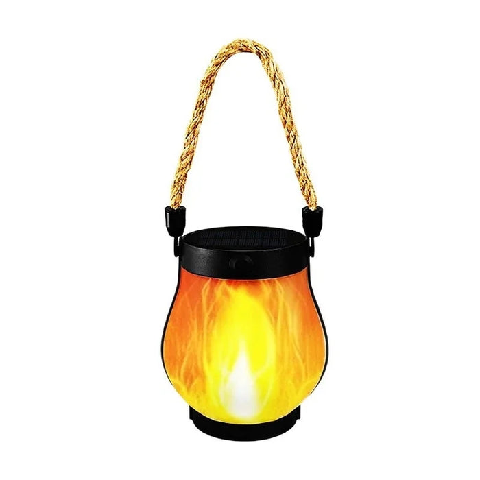 Solar Flame Light Rechargeable Handheld Lantern Waterproof for Garden Outdoor Camping - 1