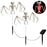 2 in 1 Bat Skeleton Halloween Ground Stake Light Solar Powered 8 Modes for Yard Garden Decoration - Orange Light - 1
