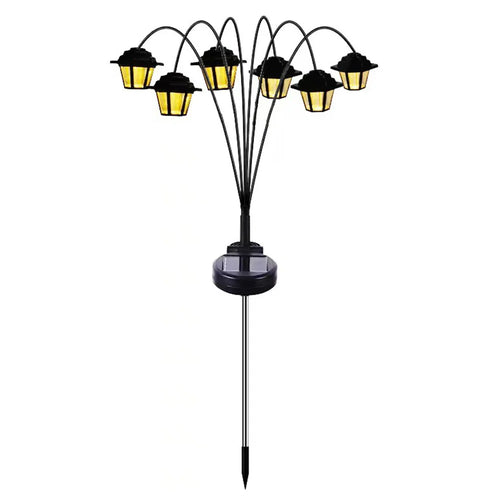 6-Head Solar Powered Garden Light Outdoor Waterproof Ground Spike Landscape Lamp - 1