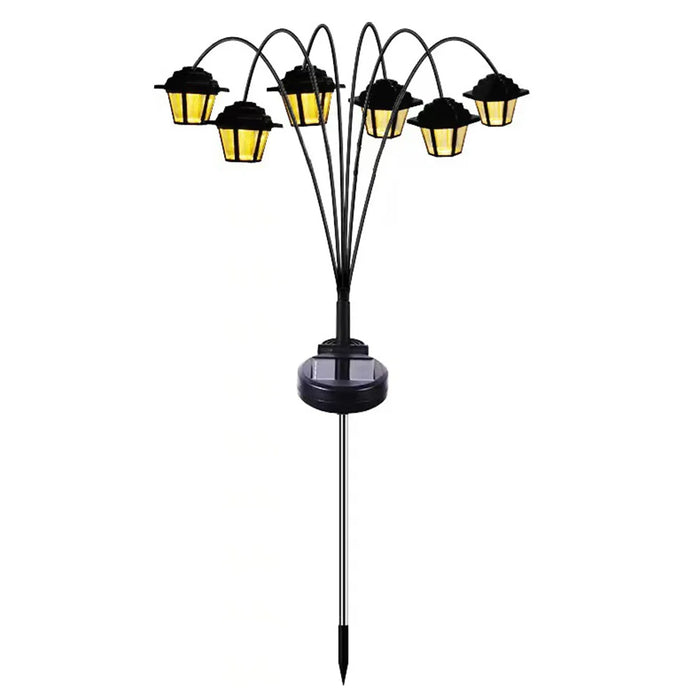6-Head Solar Powered Garden Light Outdoor Waterproof Ground Spike Landscape Lamp - 1