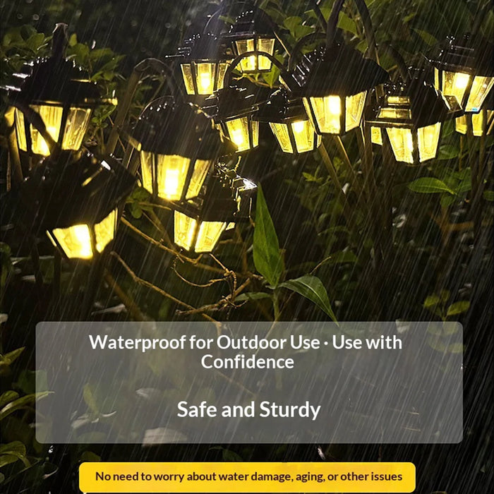 6-Head Solar Powered Garden Light Outdoor Waterproof Ground Spike Landscape Lamp - 5