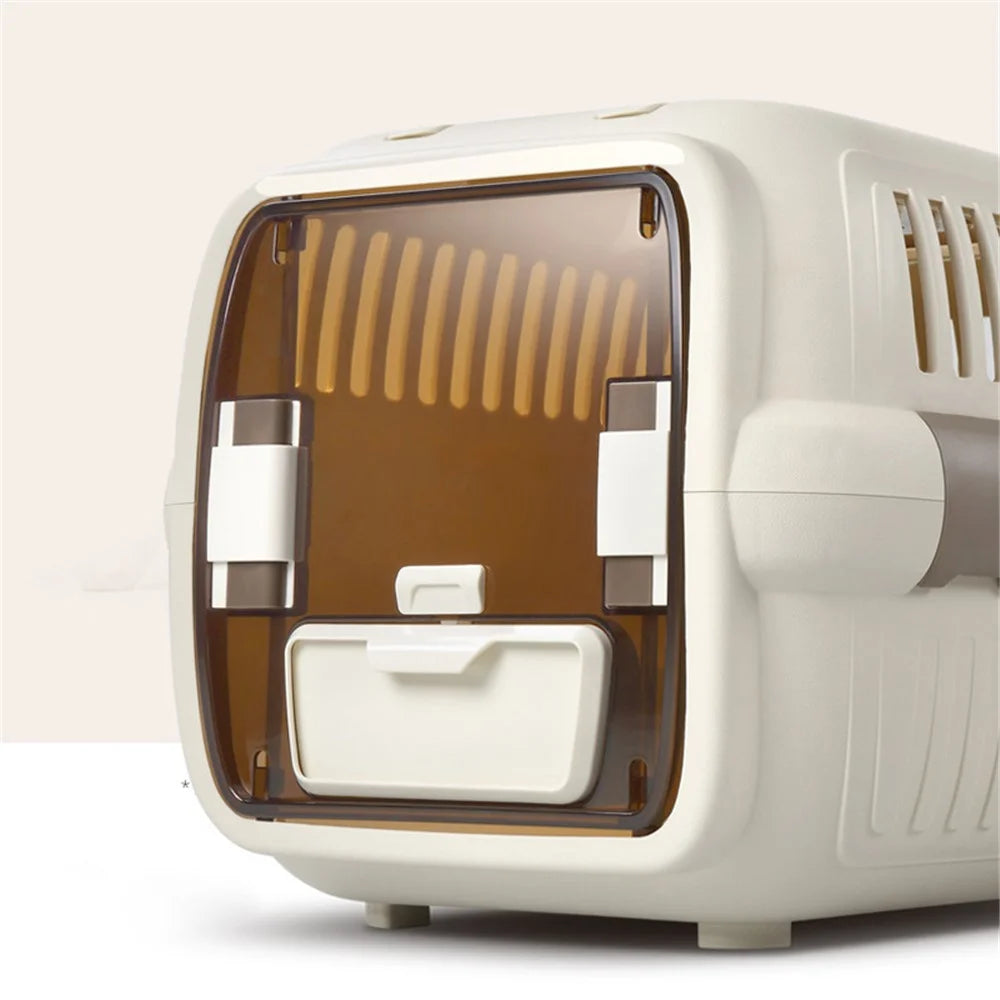CAT CARGO Puppy Dog Air Plane Transport Box Breathable Cat Dog Pet Travel Carrier Cage (50x33x29cm) - 2