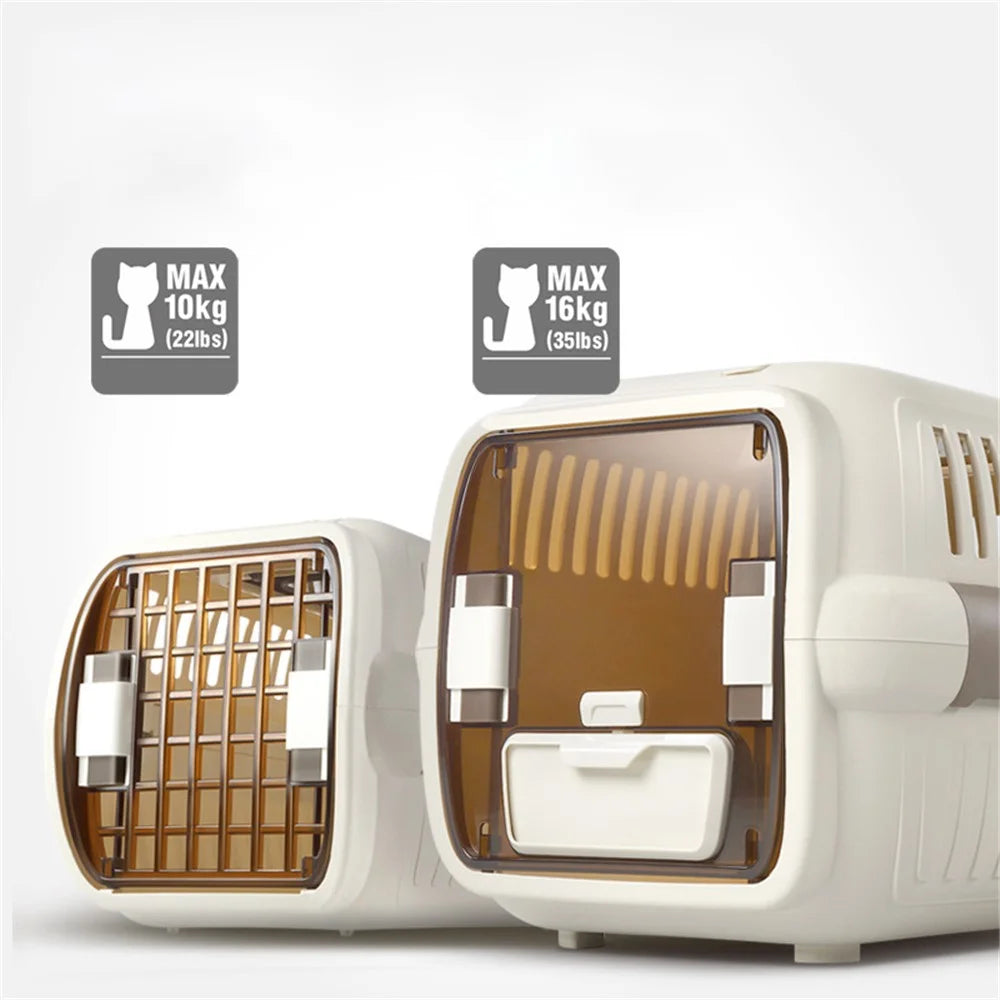 CAT CARGO Puppy Dog Air Plane Transport Box Breathable Cat Dog Pet Travel Carrier Cage (50x33x29cm) - 4