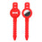 Bone Shape Design Pet Anti-lost Silicone Protective Case Cover for Apple AirTag Locator - Red - 1