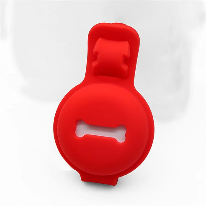 Bone Shape Design Pet Anti-lost Silicone Protective Case Cover for Apple AirTag Locator - Red - 5