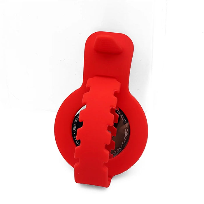 Bone Shape Design Pet Anti-lost Silicone Protective Case Cover for Apple AirTag Locator - Red - 6