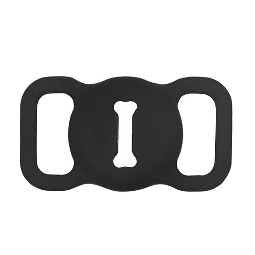 Bone Shape Design Pet Dog Tracking Locator Anti-lost Silicone Protective Case Cover for Apple AirTag - Black - 1