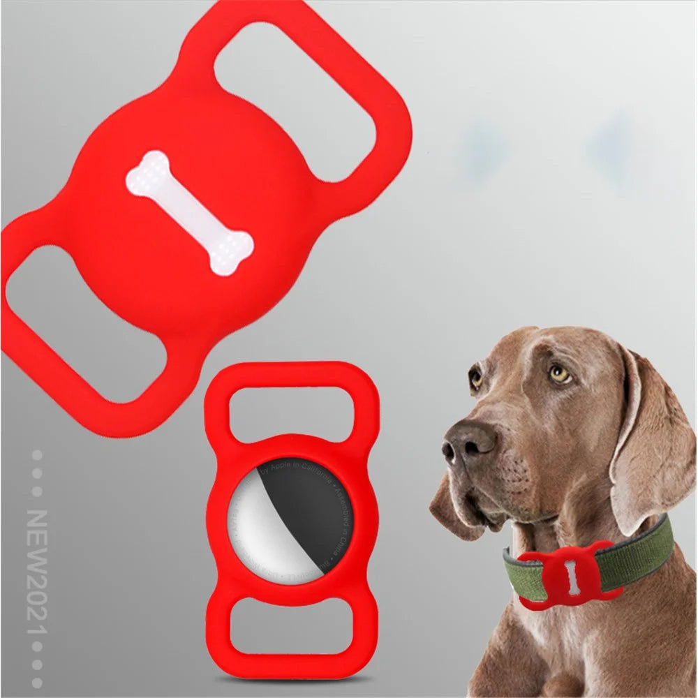 Bone Shape Design Pet Dog Tracking Locator Anti-lost Silicone Protective Case Cover for Apple AirTag - Black - 2