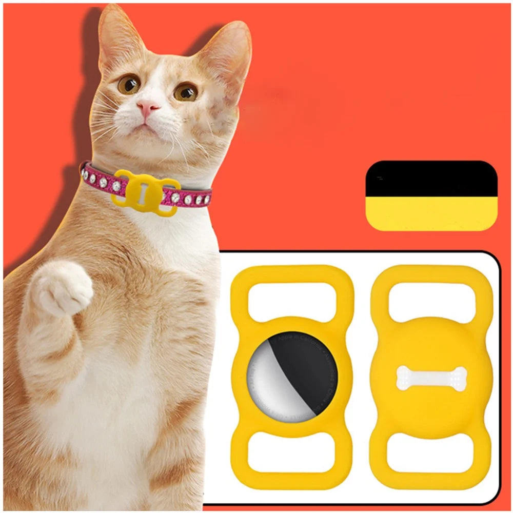 Bone Shape Design Pet Dog Tracking Locator Anti-lost Silicone Protective Case Cover for Apple AirTag - Black - 3