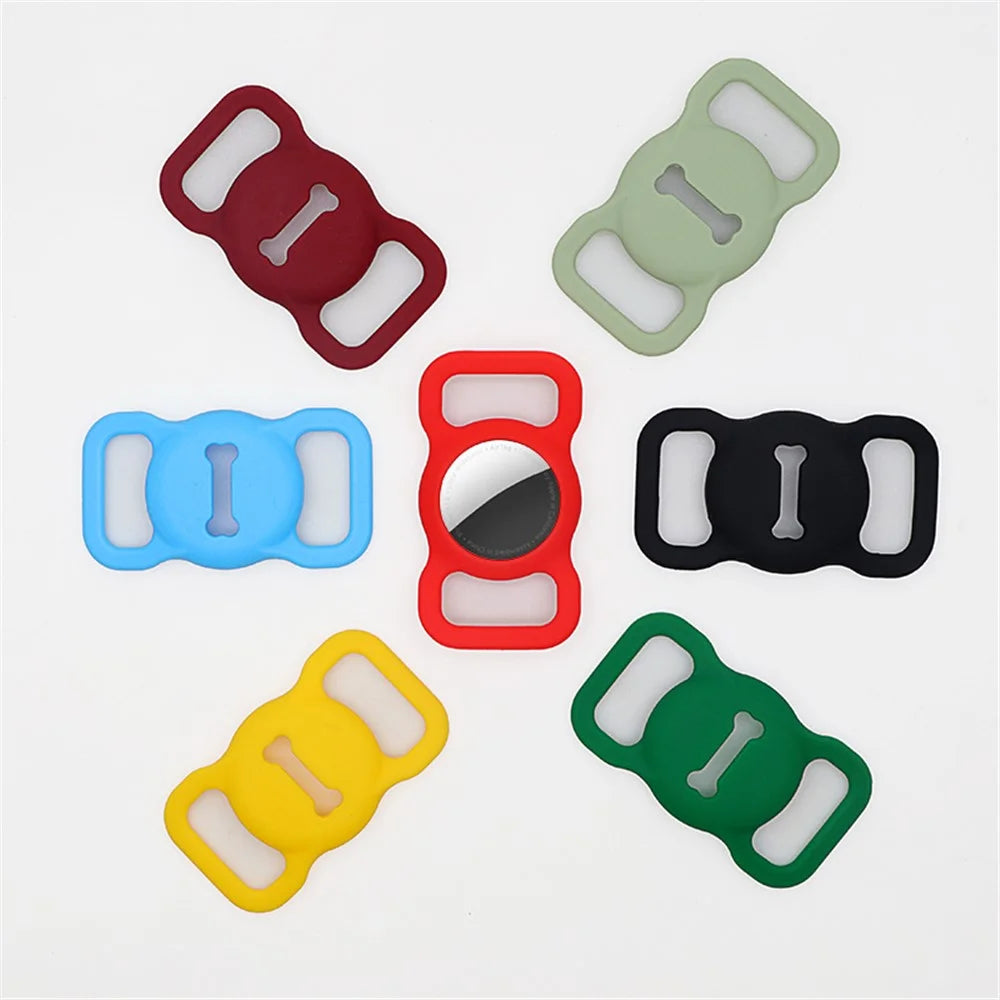Bone Shape Design Pet Dog Tracking Locator Anti-lost Silicone Protective Case Cover for Apple AirTag - Black - 7
