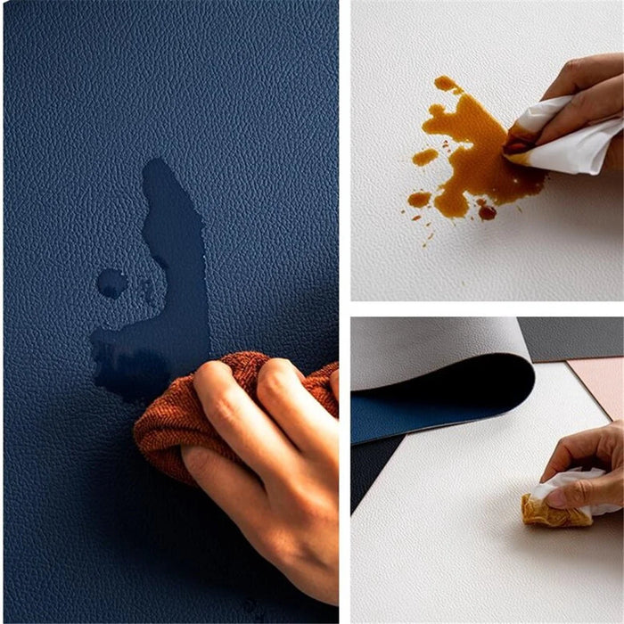 Cartoon Bear Shaped Waterproof Heat-insulating Dishes Table Mat Pad Oil-proof Tableware Placemats - Blue/Grey - 7
