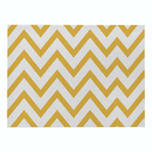 CD011 Home Decoration Single Pattern Printed Cotton Linen Placemat Dining Table Mat - CD011-32 - 1