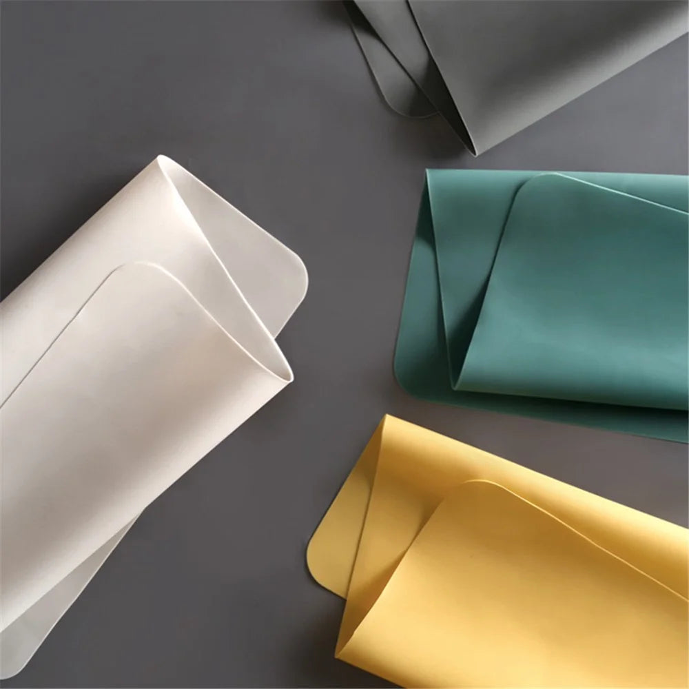 Silicone Placemats [15.7''x11.8''] Heat-Resistant Thicken Non-Skid Table Mats Set for Kids / Baby - Light Grey - 6
