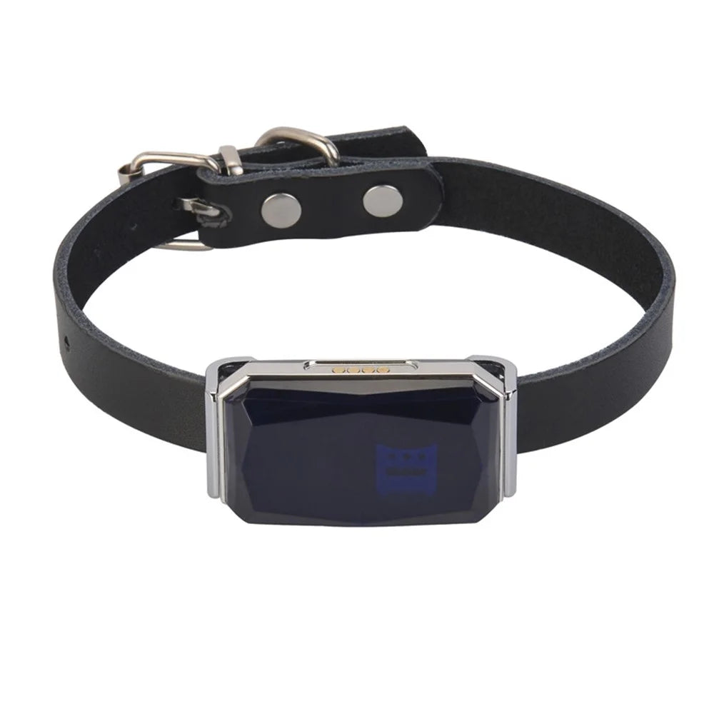 G12 Gem Design Pets Collar GPS Tracker IP67 Waterproof Rechargeable Dog Cat Tracking Device Locator - Blue - 1