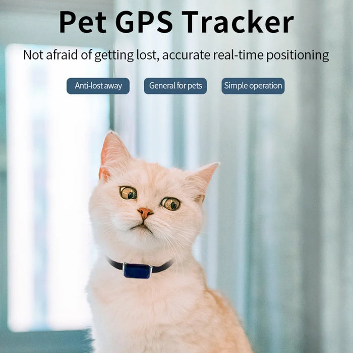 G12 Gem Design Pets Collar GPS Tracker IP67 Waterproof Rechargeable Dog Cat Tracking Device Locator - Blue - 2