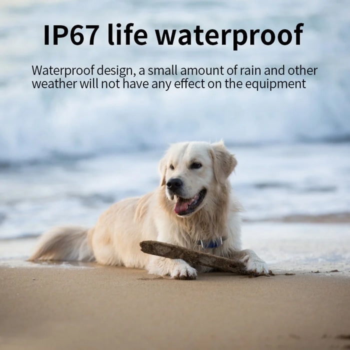 G12 Gem Design Pets Collar GPS Tracker IP67 Waterproof Rechargeable Dog Cat Tracking Device Locator - Blue - 3