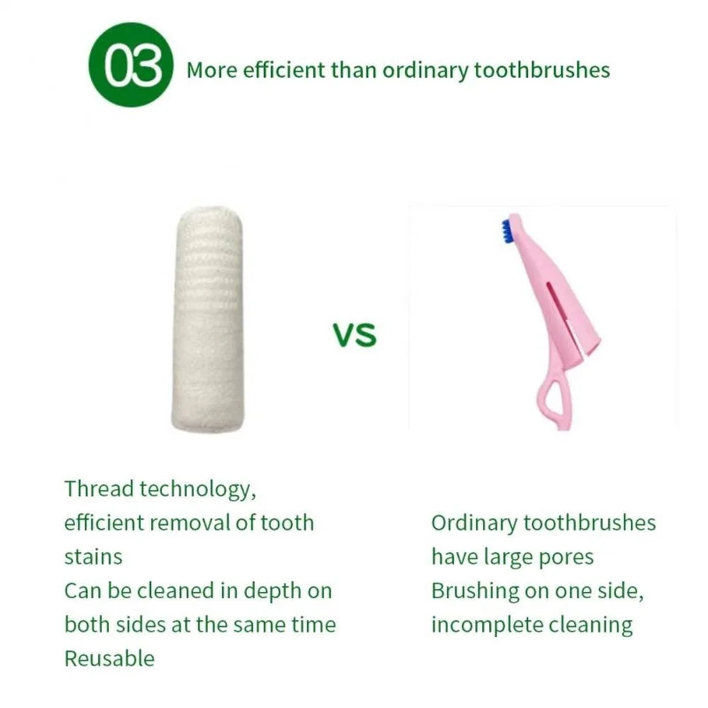 2Pcs/Set Pet Dog Cat Teeth Cleaning Tool Oral Care Toothbrush Finger Sleeve - 4