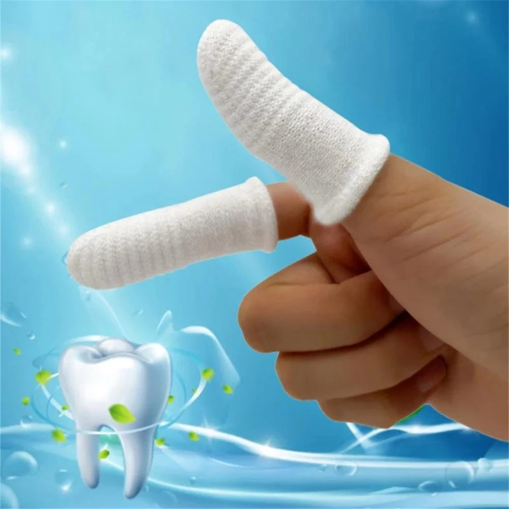 2Pcs/Set Pet Dog Cat Teeth Cleaning Tool Oral Care Toothbrush Finger Sleeve - 7