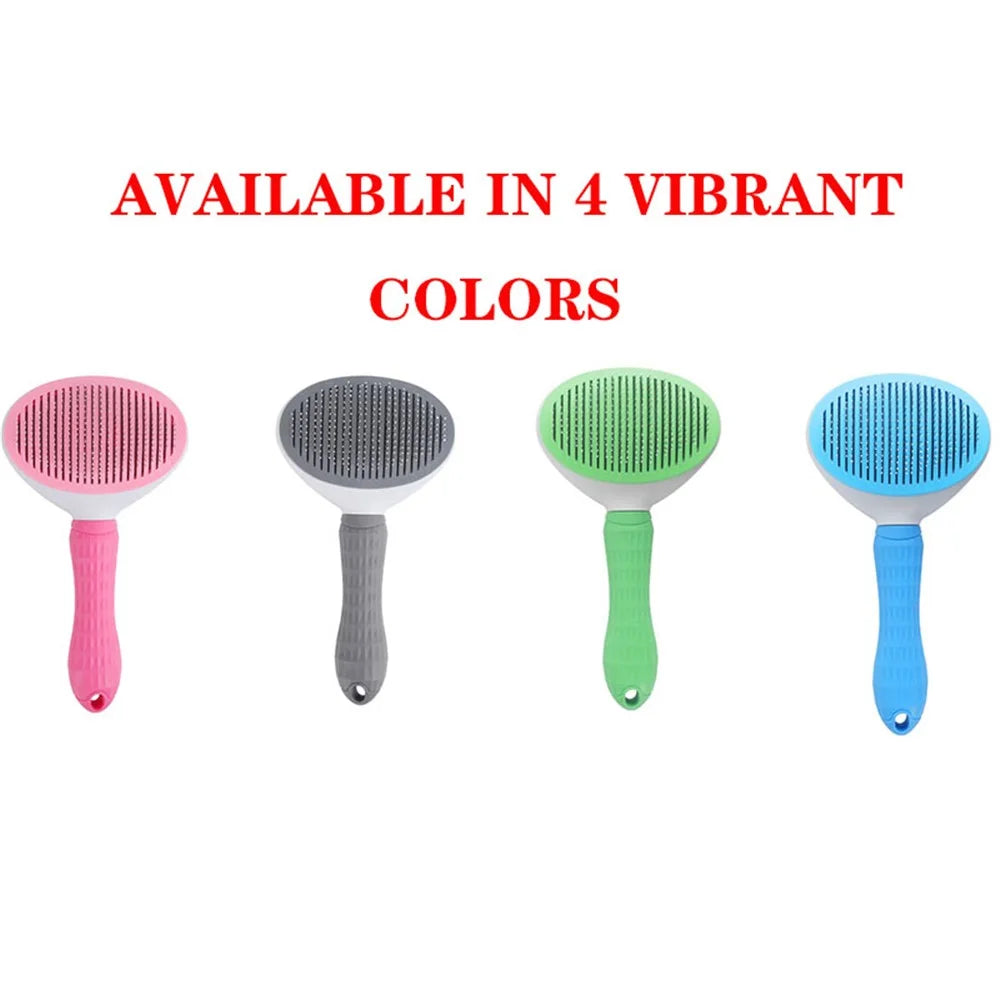 Dog Cat Hair Removal Brush Pet Gift Hair Shedding Grooming Massage Comb - Grey - 5